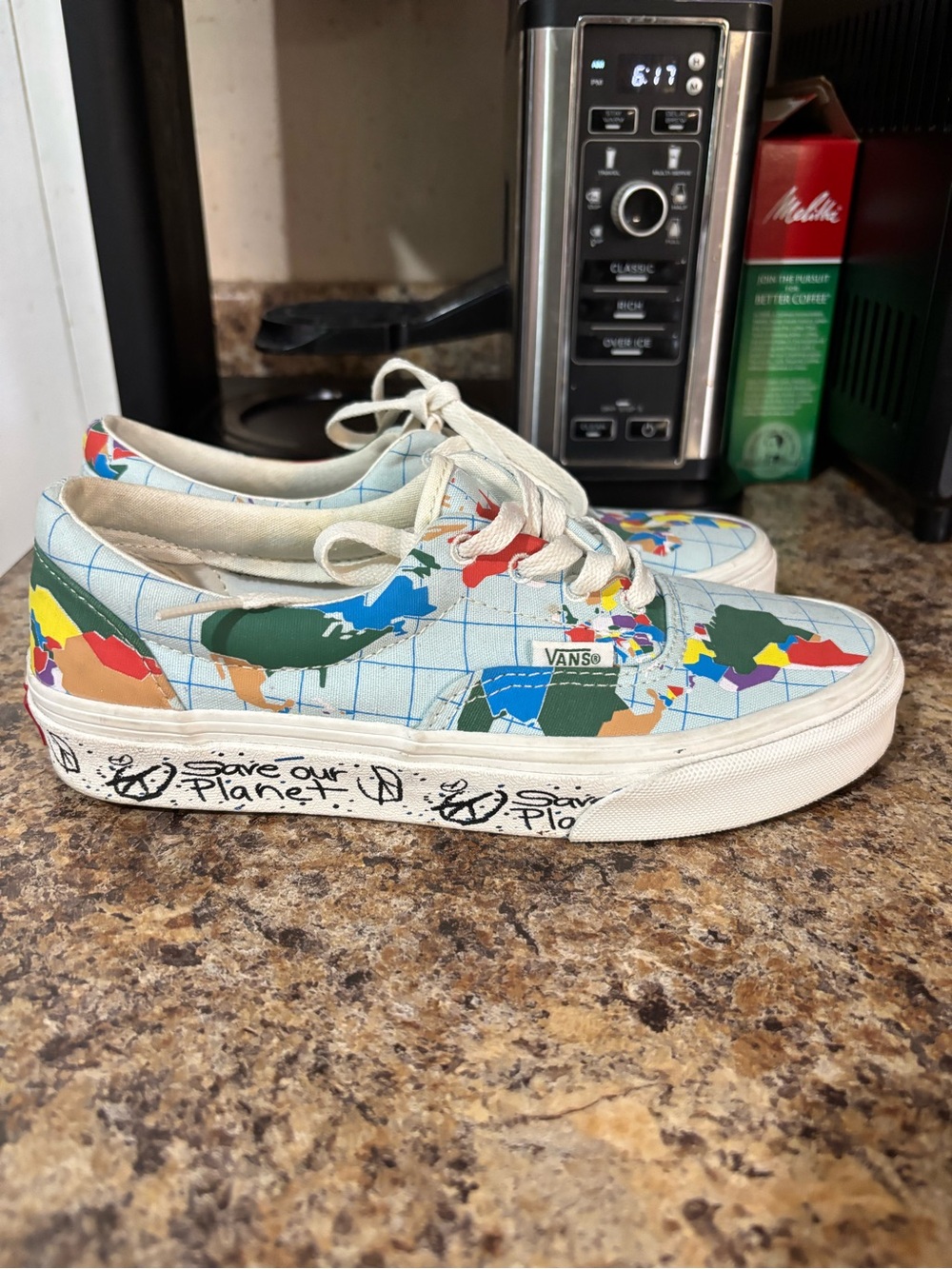 Vans Women’s World Map Canvas Sneakers - White Multi